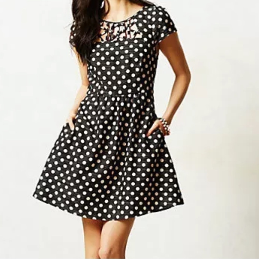 Anthropologie Maeve Nicola Polka Dot Mini Dress